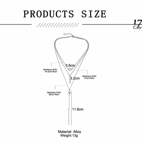 !!NEW Bohemian Multi-Layer Necklace Silver Color! - Picture 3 of 3